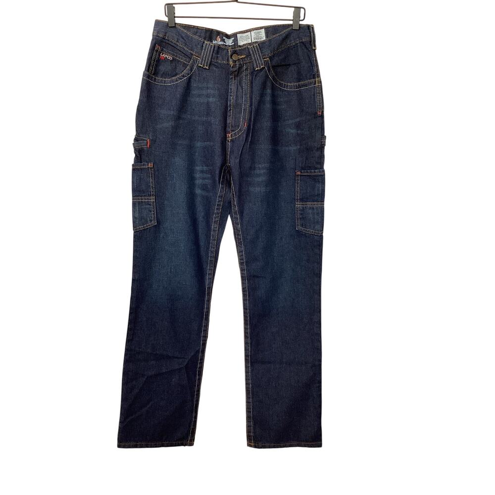 NWT Lapco FR Flame resistance utility cargo jeans workwear‎ mens size 32x32